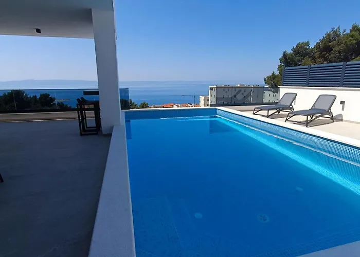 Modern Ina With Heated Pool & Sea View In Villa *